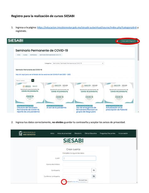 Tutorial De Registro A Cursos Si Esabi Registro Para La Realización