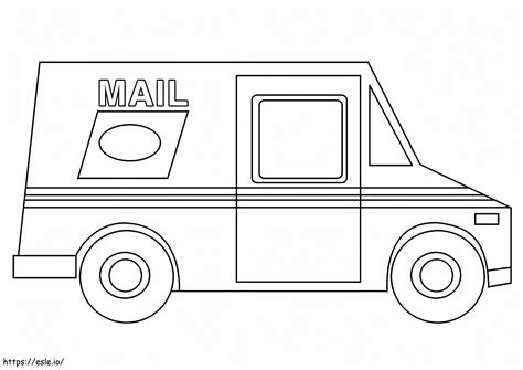 Mail Truck coloring page