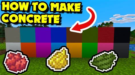 How To Make Concrete In Minecraft Minecraft Tutorial Youtube