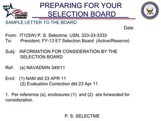 CPO Selection Board Brief 2012 FY2013 PPT