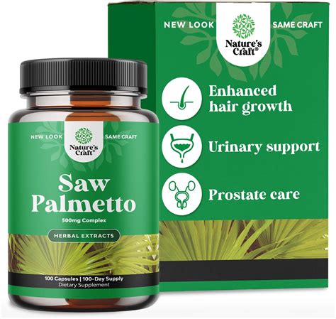 Pure Saw Palmetto Extract Capsules Enhanced Hair Growth Supplement