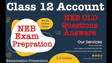 Grade 12 Account NEB Exam Solutions Final Account OLD IS GOLD