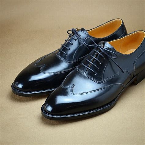 Handmade Classic Black Calf Leather Oxford Lace Up Dress Shoes Unique