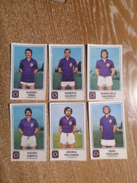 FIORENTINA FIGURINE CALCIATORI Panini 1978 79 Lotto 6 Pezzi Mai