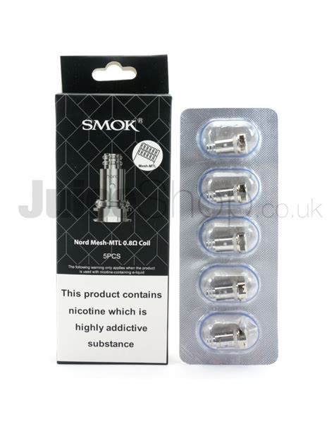 SMOK Nord 0 8Ω Mesh Coils Pack of 5 Juice Shop UK