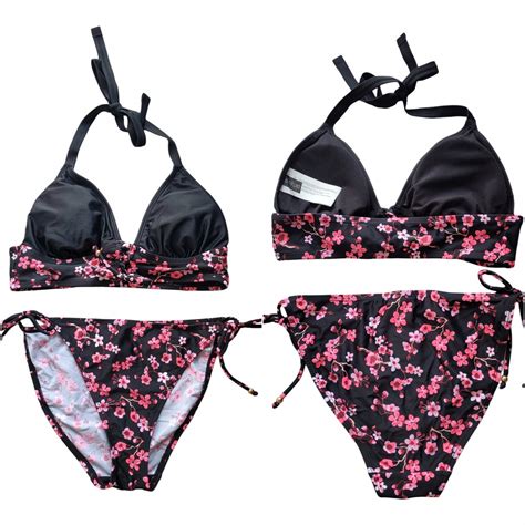 Nowy Str J Kostium K Pielowy Wz R W Kwiatki S Bikini Komplet Bonprix