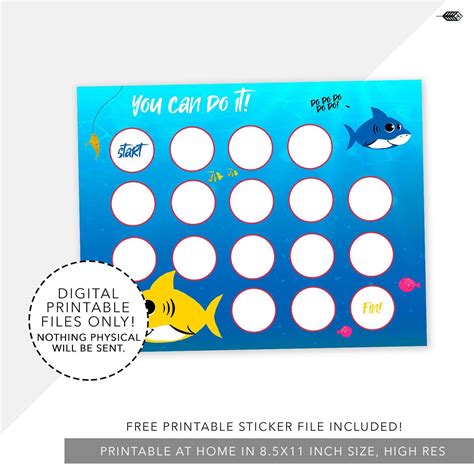 Behavior Chart Printable Shark - PrintableBehaviorChart.com