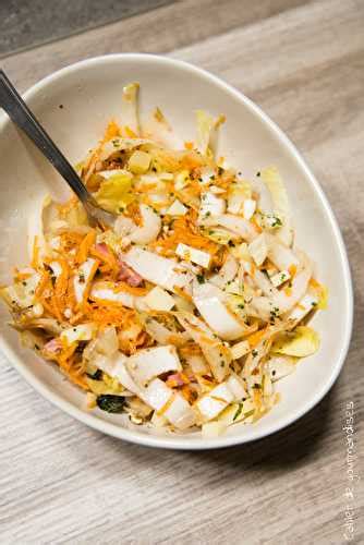 Salade D Endives Carottes Et Lardons Fum S De Cahier De Gourmandises Et