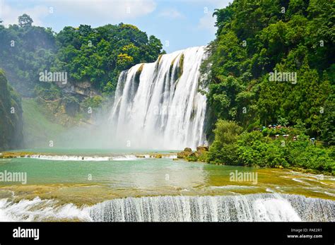 China Guizhou Huangguoshu Waterfall In Summer One Of The Largest