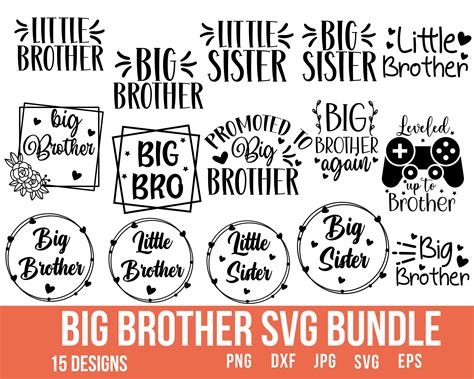 Big Brother Svg Big Sister Svg Big Bro Svg Sibling Svg Etsy