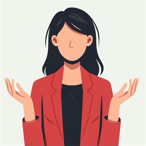 Premium Vector Vector Confused Woman Icon