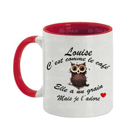 Mug personnalisé avec prénom féminin recto verso c est comme le café