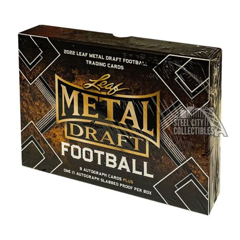 2022 Leaf Metal Draft Football Jumbo Box Steel City Collectibles