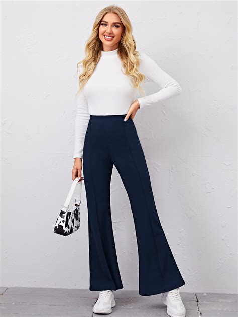 Shein Ezwear High Waist Flare Leg Pants Shein Usa