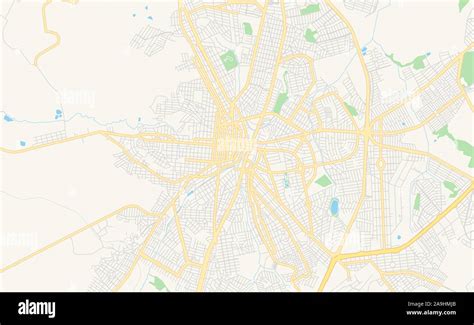 Printable street map of Anapolis, Brazil. Map template for business use ...