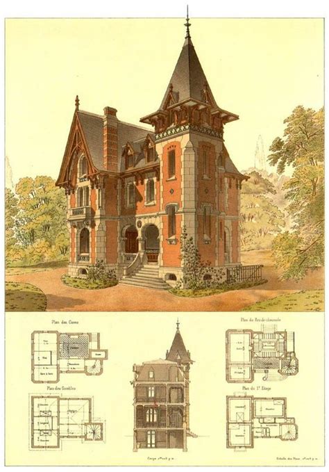 Neo Gothic Aka Victorian Gothic House Plan Doesn T It Make You Wish