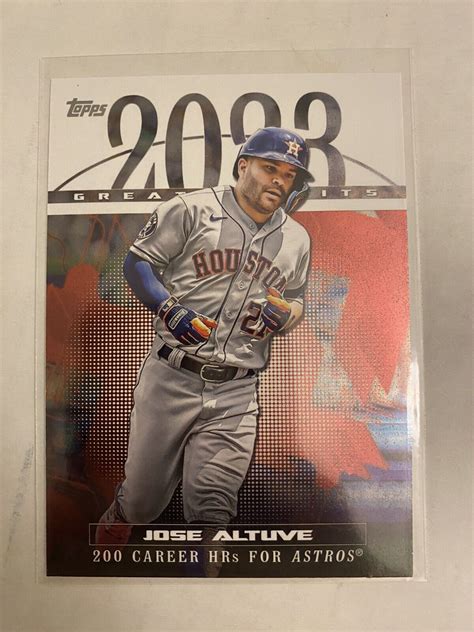 Topps Series Greatest Hits Insert Jose Altuve Astros Gh