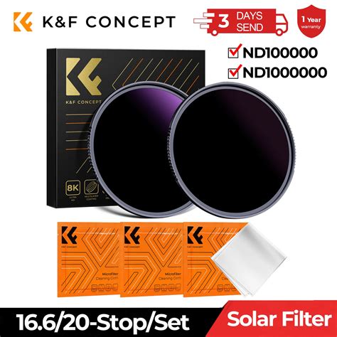 K F CONCEPT Filtro Solar Para Fotografia De Eventos Celestiais ND100000