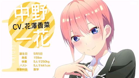 漫改tv动画《五等分的新娘∬》角色pv “一花篇”公开，2021年1月播出 哔哩哔哩