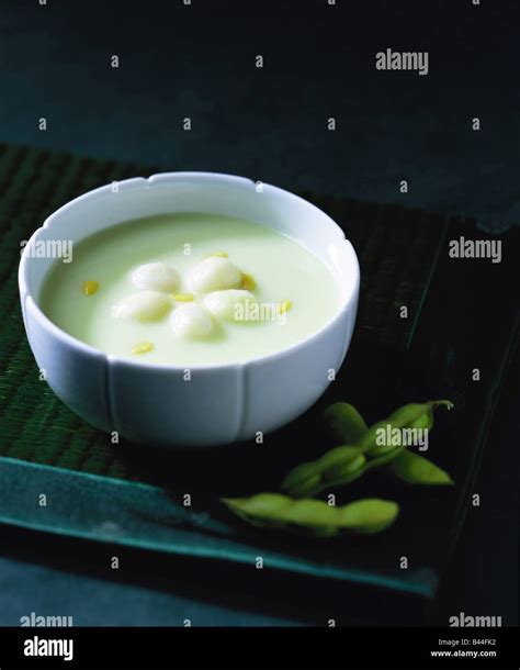 Broad bean soup Stock Photo - Alamy