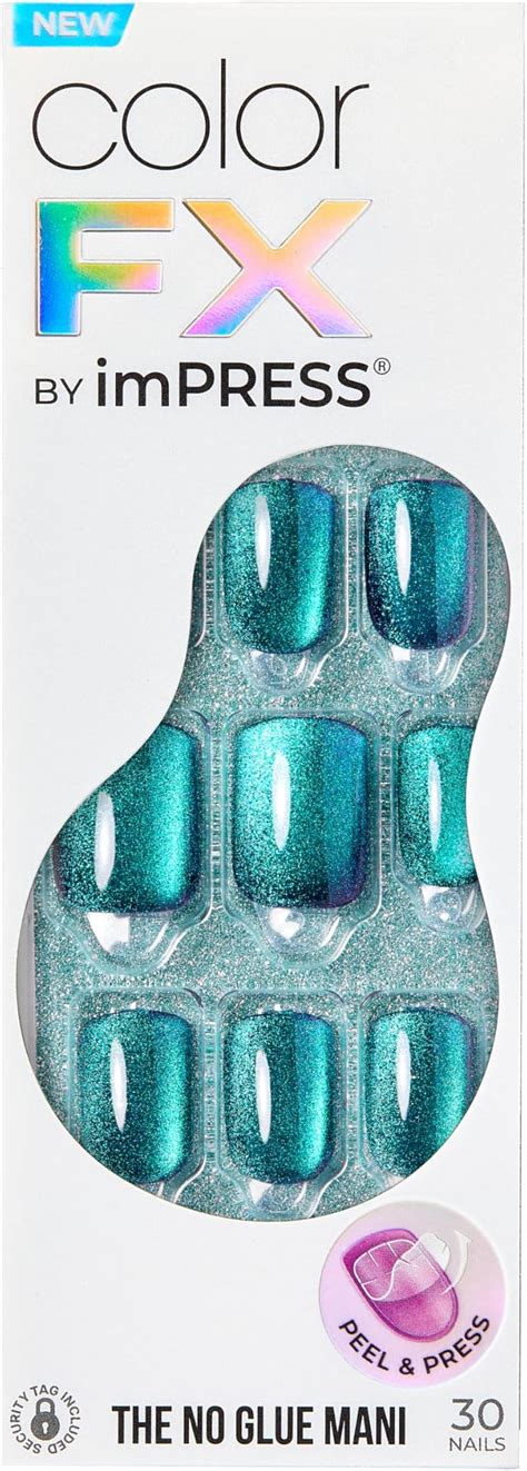 Amazon Natural Nude Pink Press On Nails Square Ikiskt Shimmer Glitter Fake Nails Short Eye