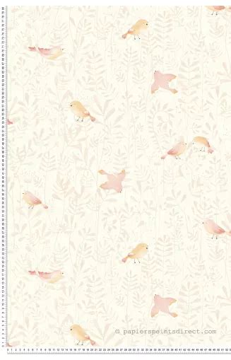 Papier Peint Feuillage Enfantin Rose Nude Once Upon A Time De Casad Co