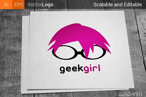 Geek Girl Logo Branding And Logo Templates Creative Market