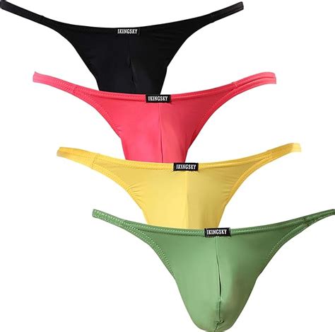 Ikingsky Mens Sexy Pouch G String Underwear Low Rise Y Back Thong