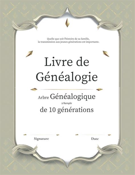 Buy Arbre Généalogique à remplir 10 Générations Carnet de généalogie à