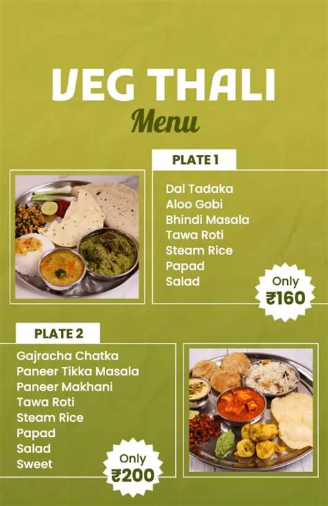 Thali Menu Templates - Customize & Download (Free)