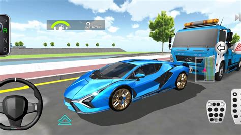 3d Driving Class Simulation Funny Police Officer Refuel His Super Car Gas Crazy Driving