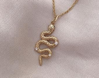 Twin Snakes Necklace Ofis Handmade Etsy Snake Necklace