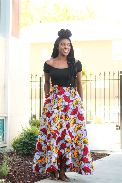 Simplicity 8606 Pattern Review Ankara African Print Maxi Wrap Skirt 4