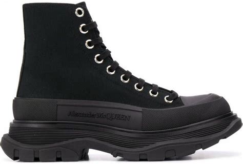 Alexander Mcqueen Thread Slick High Top Sneakers Zwart Schoenen Nl