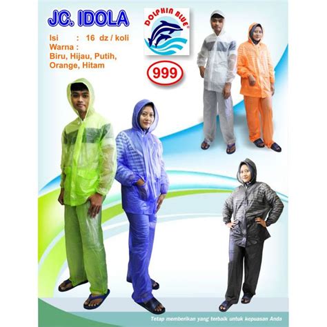 Jual Jas Hujan Idola Dolphin Blue Jaket Celana Mirip Elmondo Ceria