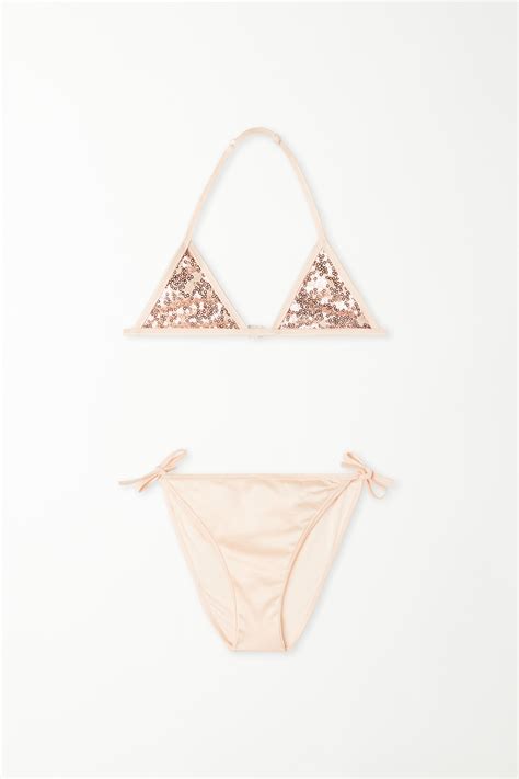 Girls Sequin Triangle Bikini Tezenis