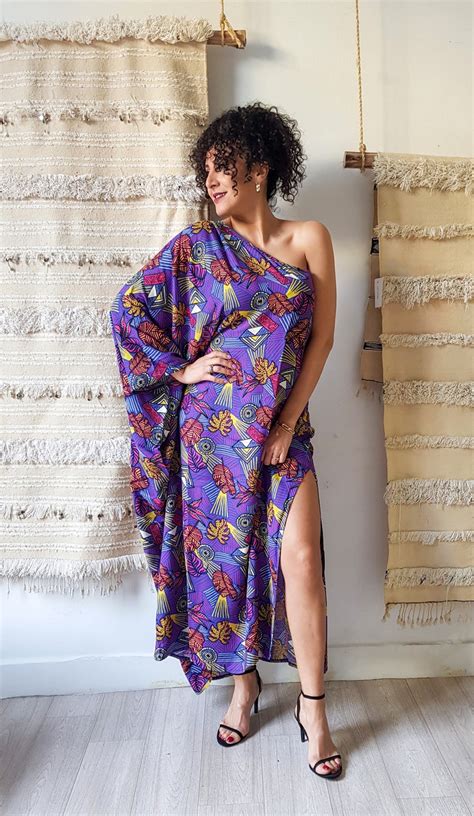 Handmade Kaftan One Shoulder Dress Boho Dress Moroccan Etsy