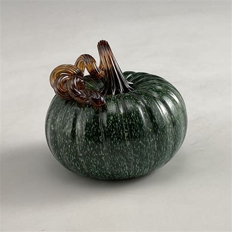 Earth Tone Crackle Pumpkins — Leonoff Art Glass