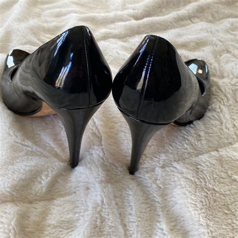 Black Patent Leather Aldo High Heel Pumps Size 8 3 Gem