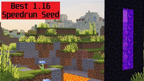 Best Minecraft Speedrun Seed 1 16 Youtube