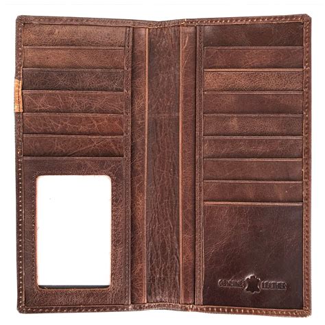 Janhooya Mens Western Cowboy Wallet Horse Concho Genuine Leather Long