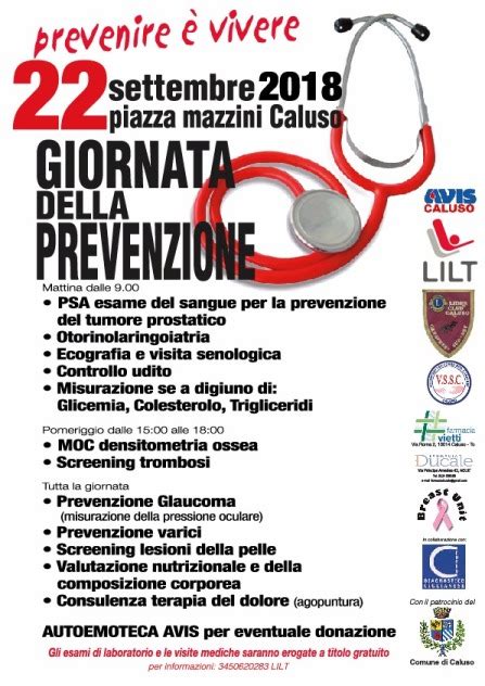 Grande Successo Per La Giornata Dedicata Alla Prevenzione Di Caluso