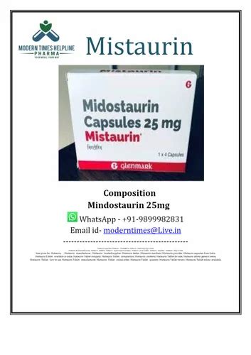 Mistaurin 25mg Capsules at best price in New Delhi by Modern Times ...
