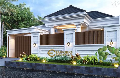 Desain Tampak Depan Dengan Pagar Rumah Klasik Modern Lantai Ibu Ayu