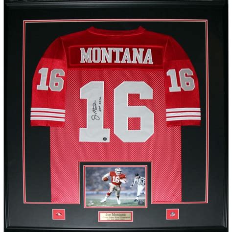 Shop Joe Montana San Francisco 49ers Signed Framed Jersey Free