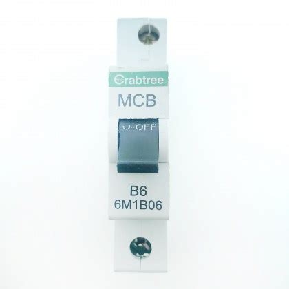 MCB S Crabtree Starbreaker 6M1B06 B6 6A 6 MCB Circuit Breaker Type B