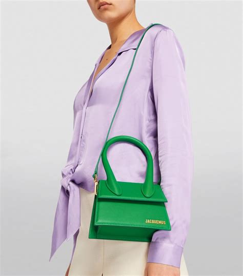 Womens Jacquemus Green Medium Leather Le Chiquito Top Handle Bag