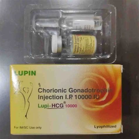 Hcg 10000 Iu Chorionic Gonadotropin Injections Packaging Size 1x1