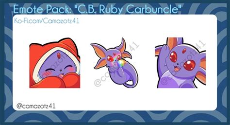 C B Ruby Carbuncle Emote Pack Camazotz S Ko Fi Shop Ko Fi Where