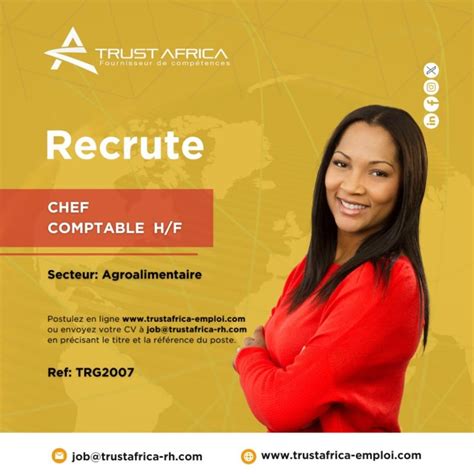 TRUST RECRUTE CHEF COMPTABLE H F Y A Bara Offres D Emplois Et Stages